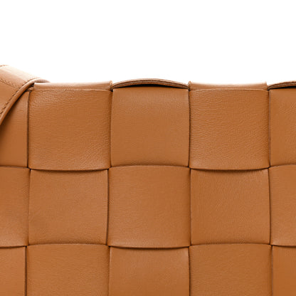 Bottega Veneta Lambskin Maxi Intrecciato Cassette Crossbody Bag Caramel 5 of 9