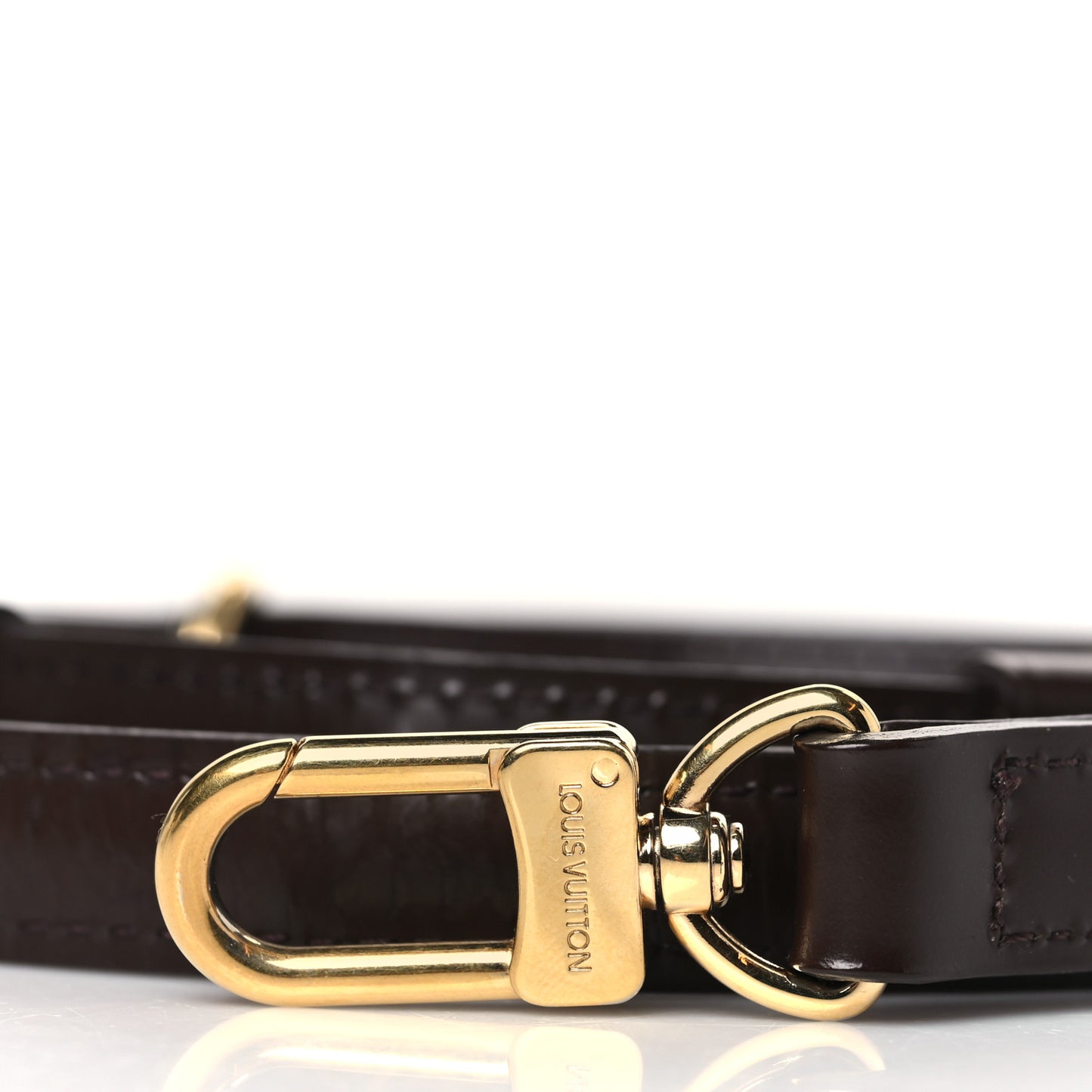 LOUIS VUITTON Calfskin 16mm Adjustable Shoulder Strap Brown