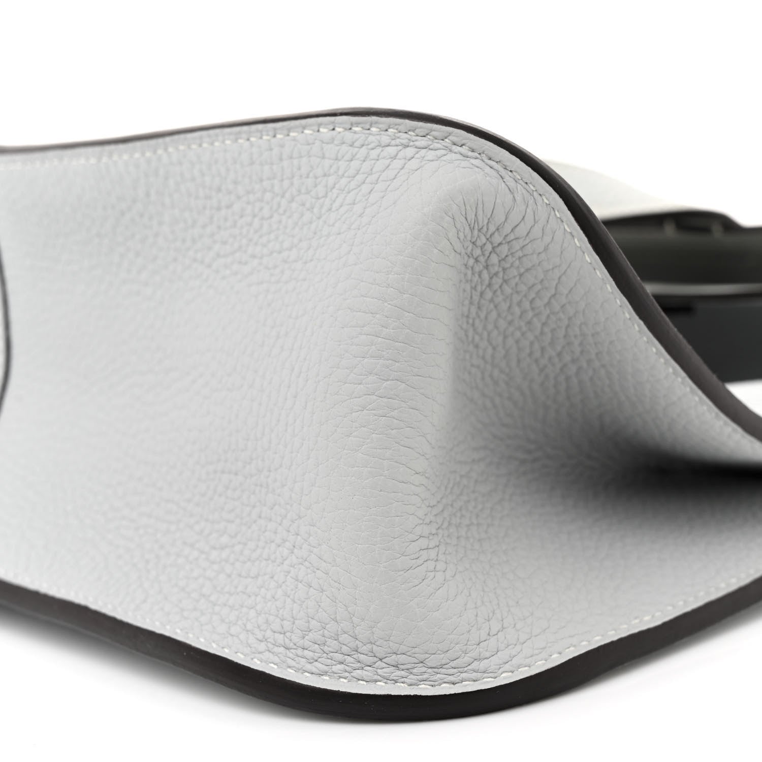 Hermes Taurillon Clemence Halzan 31 GM Gris Perle 10 of 12