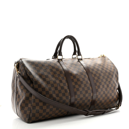 Louis Vuitton Damier Ebene Keepall Bandouliere 55 2 of 13