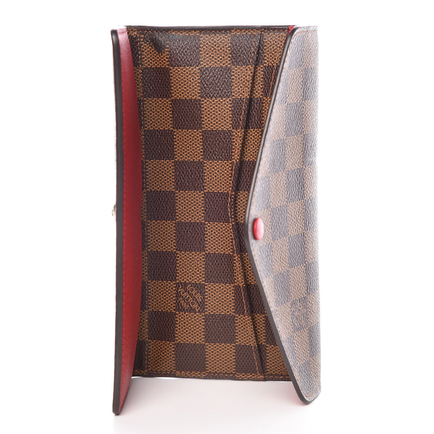 Damier Ebene Josephine Wallet Red