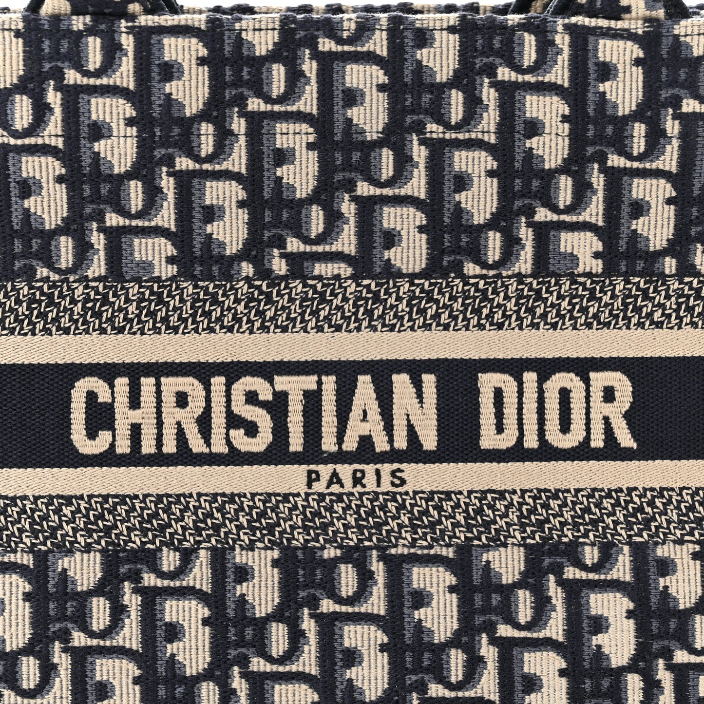 CHRISTIAN DIOR Oblique Small Book Tote Blue Multicolor