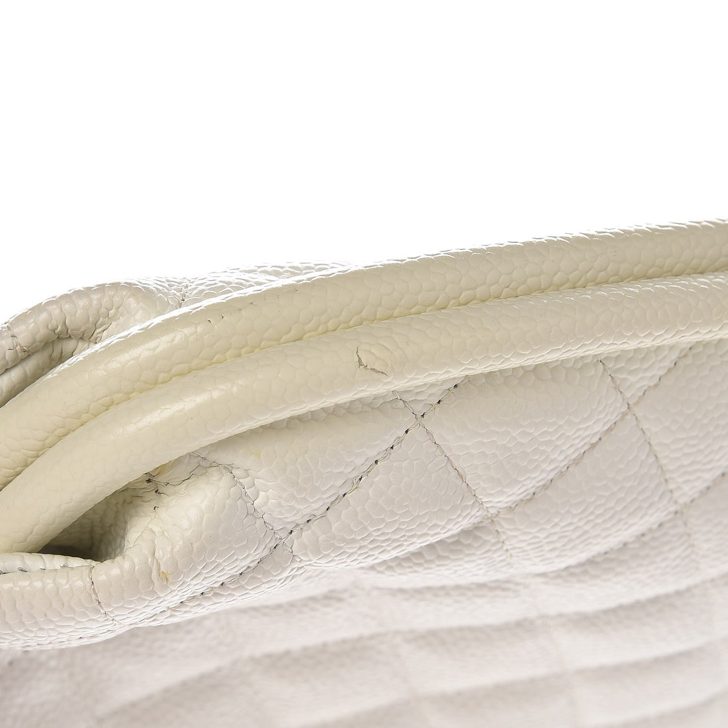 Caviar Quilted Timeless Clutch White