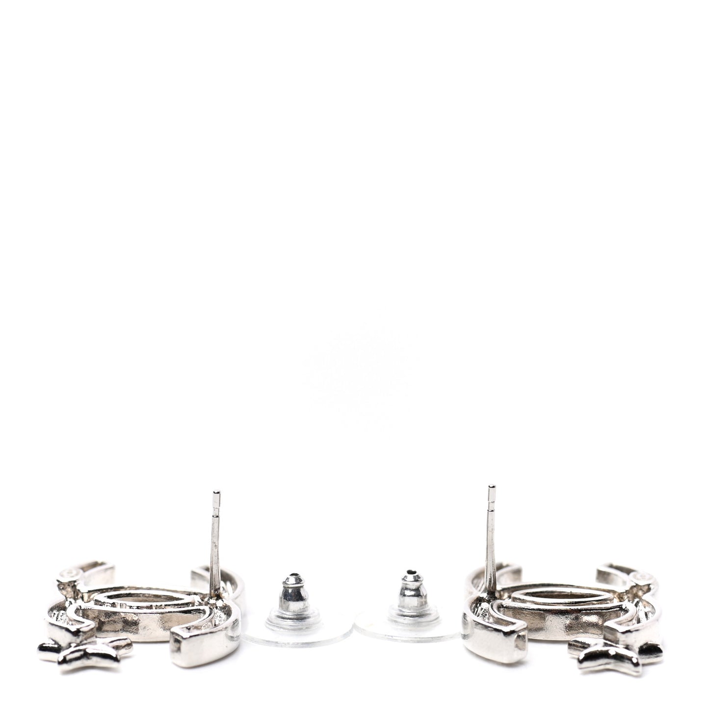 Crystal CC Starfall Earrings Silver
