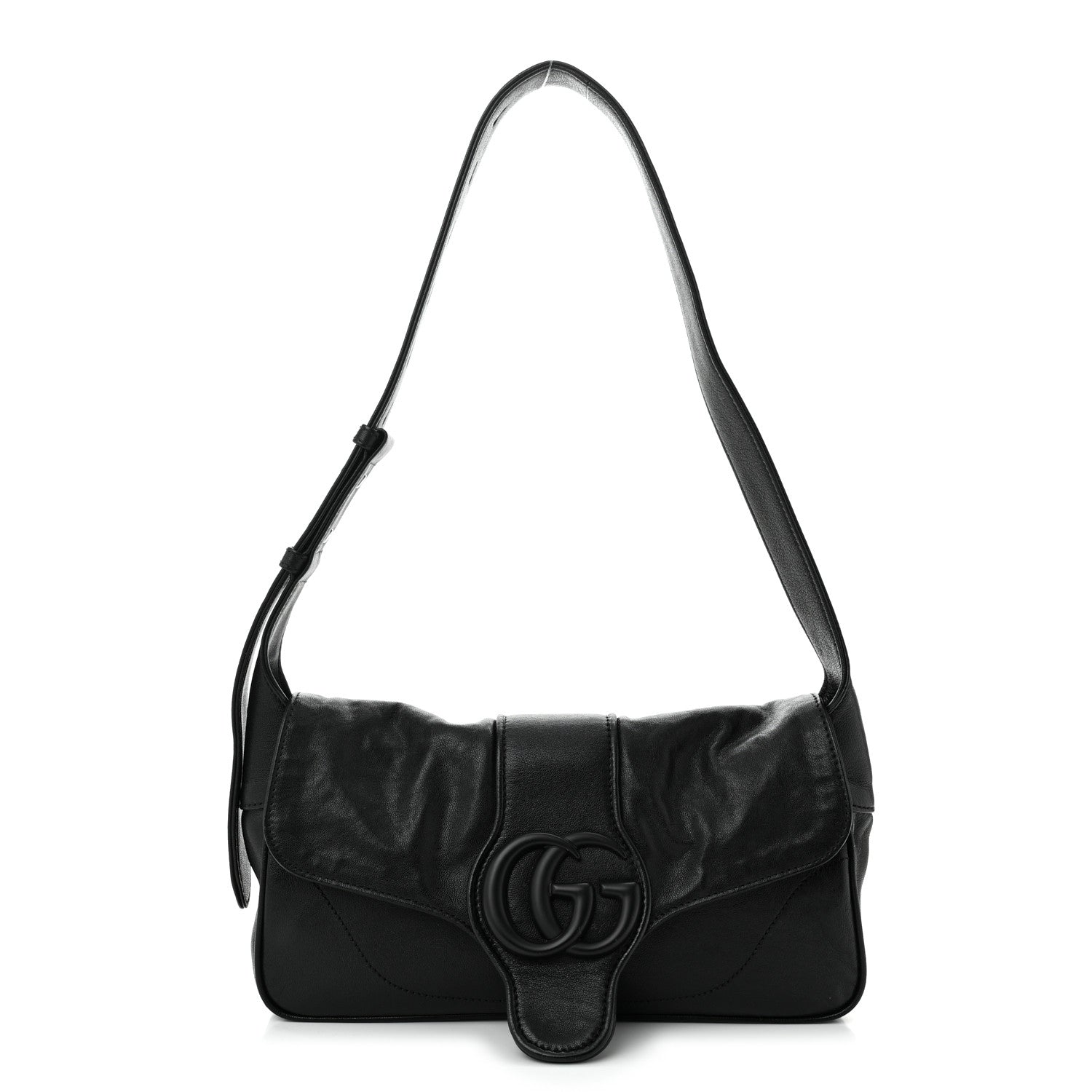 Gucci Goatskin Small GG Monochrome Aphrodite Shoulder Bag Black 1 of 10