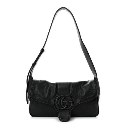 Gucci Goatskin Small GG Monochrome Aphrodite Shoulder Bag Black 1 of 10