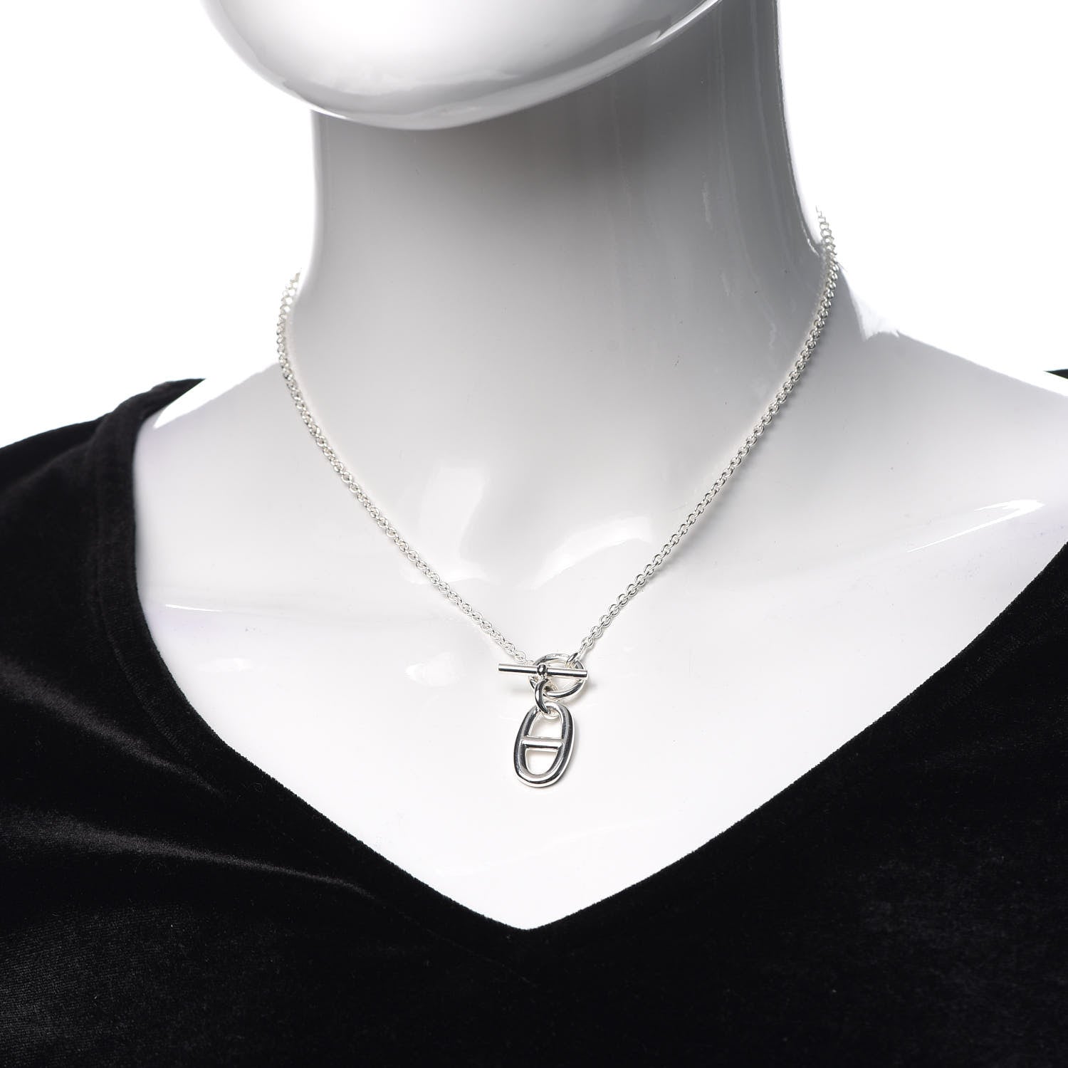 Hermes Sterling Silver Amulette Chaine d'Ancre Necklace 2 of 5