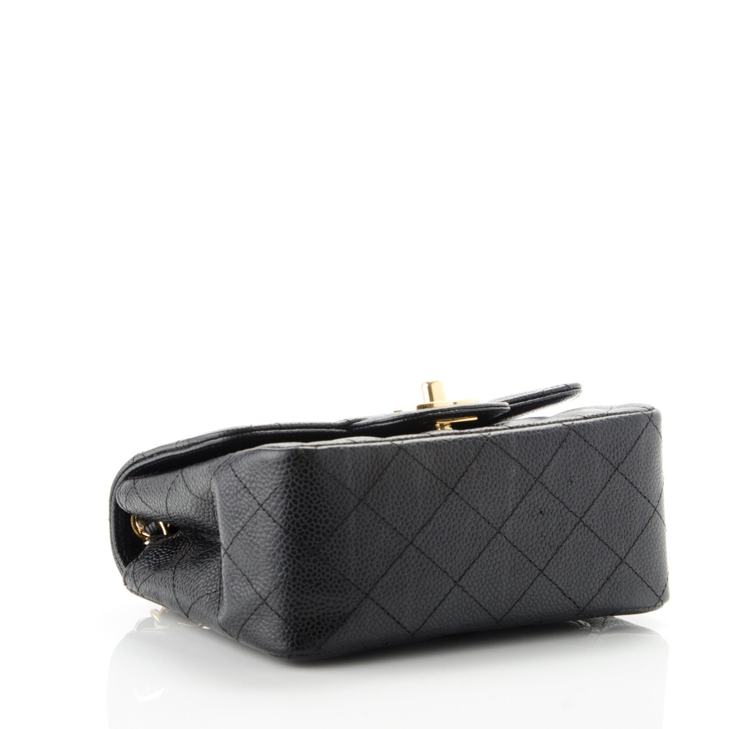 Caviar Quilted Mini Square Flap Black