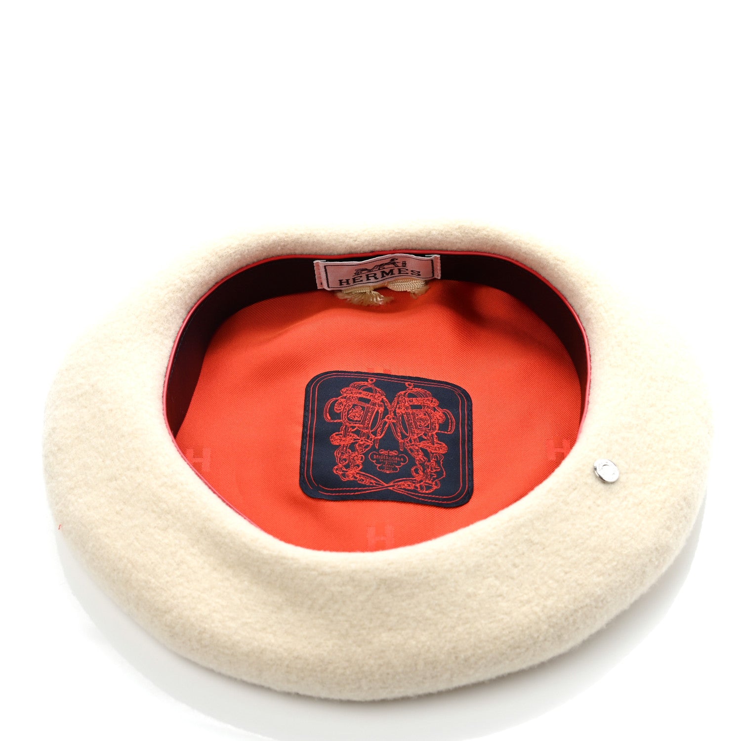 Hermes Merino Wool Bonnie Beret 58 Naturel 7 of 11
