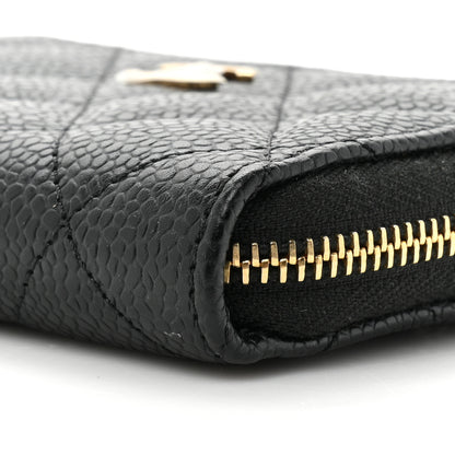 Chanel Caviar Quilted Classic Zipped Coin Purse Black 10 of 13