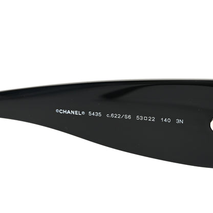 Chanel Acetate Rectangle Sunglasses 5435 Black 5 of 7