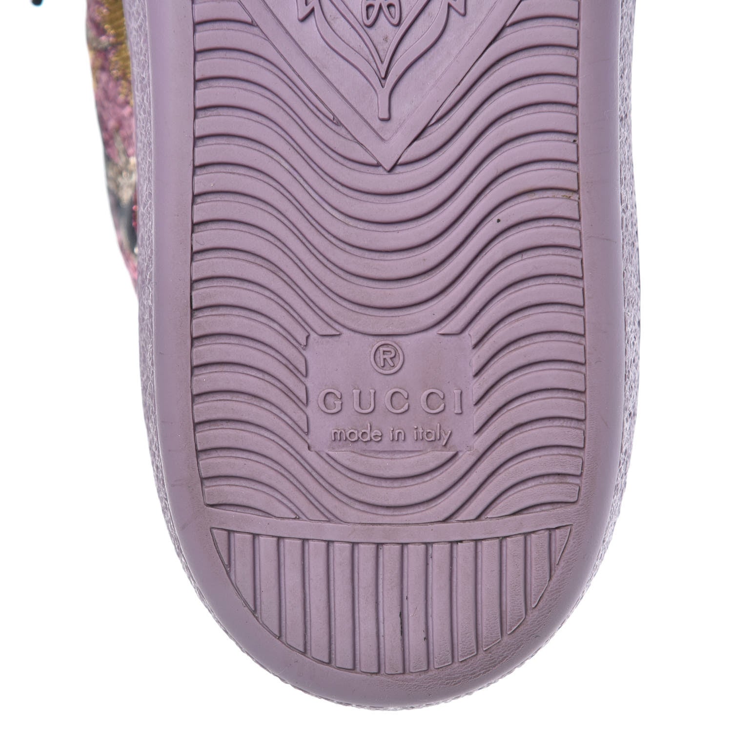 Gucci Lurex Brocade Web Nappa Womens Ace Sneakers 38 Black Pink Oro Vecchio 6 of 12