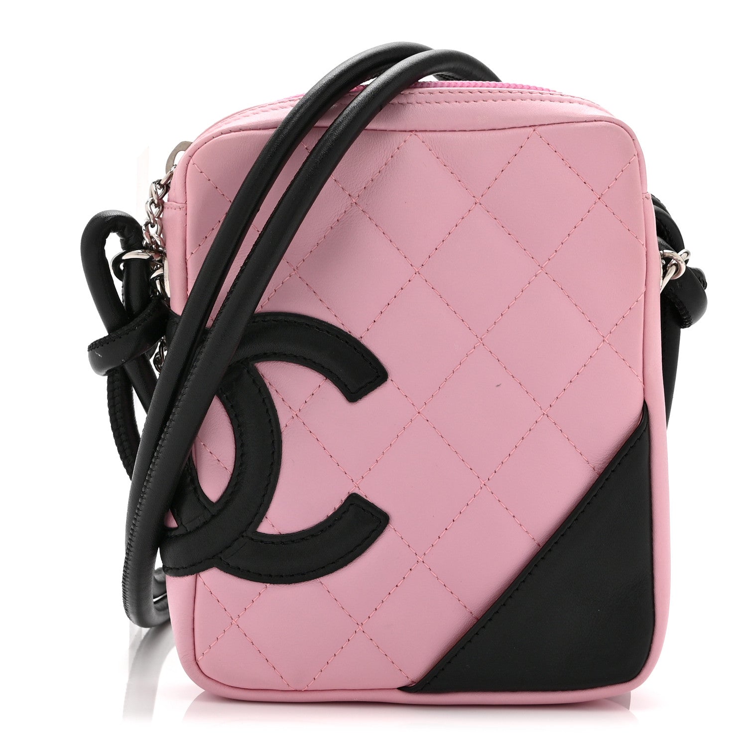 Chanel Calfskin Quilted Small Cambon Messenger Pink Black 1 of 10