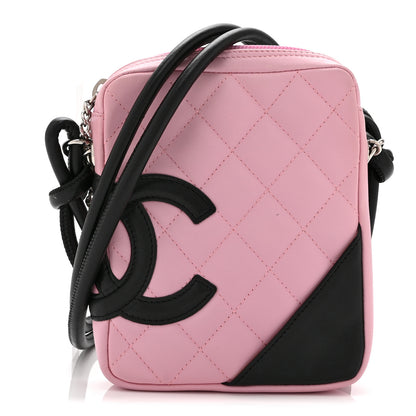 Chanel Calfskin Quilted Small Cambon Messenger Pink Black 1 of 10