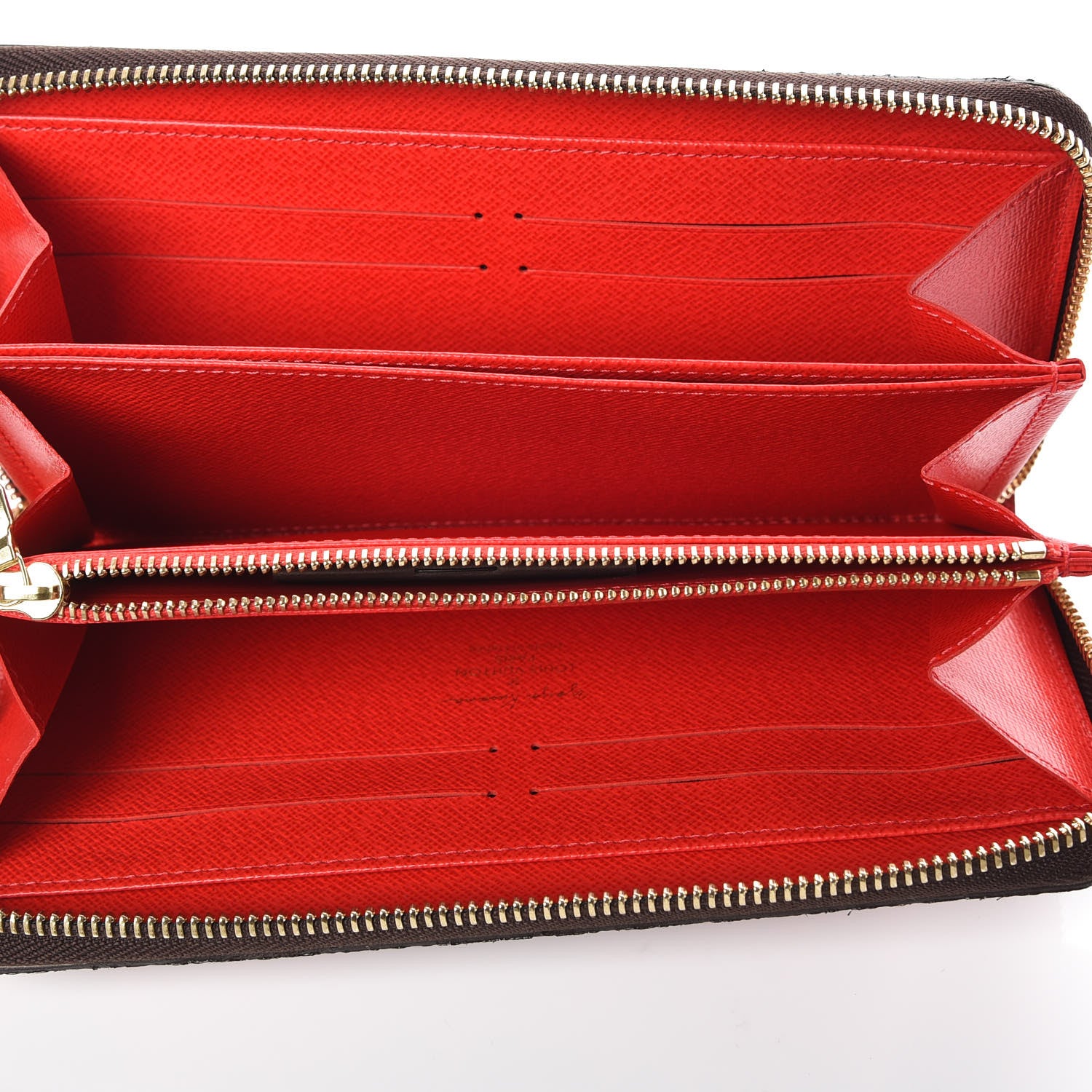 Louis Vuitton Monogram Kusama Pumpkin Dots Zippy Wallet Red 5 of 7