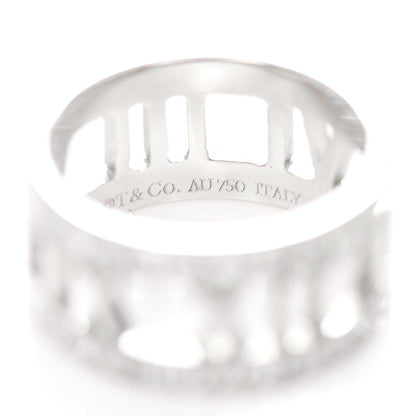 Tiffany 18K White Gold Diamond Wide Atlas Open Ring 49 4.75 5 of 6