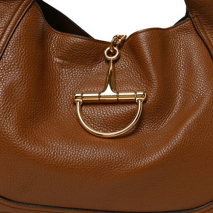 Gucci Grained Calfskin Softbit Maxi Shoulder Bag Brown 9 of 11