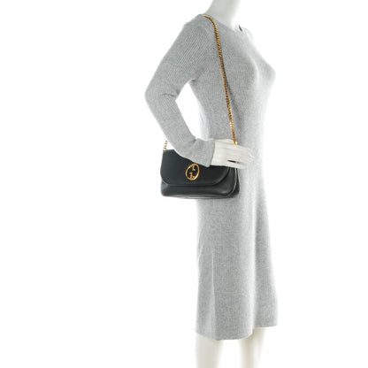 Gucci Calfskin Medium 1973 Chain Shoulder Bag Black 2 of 7