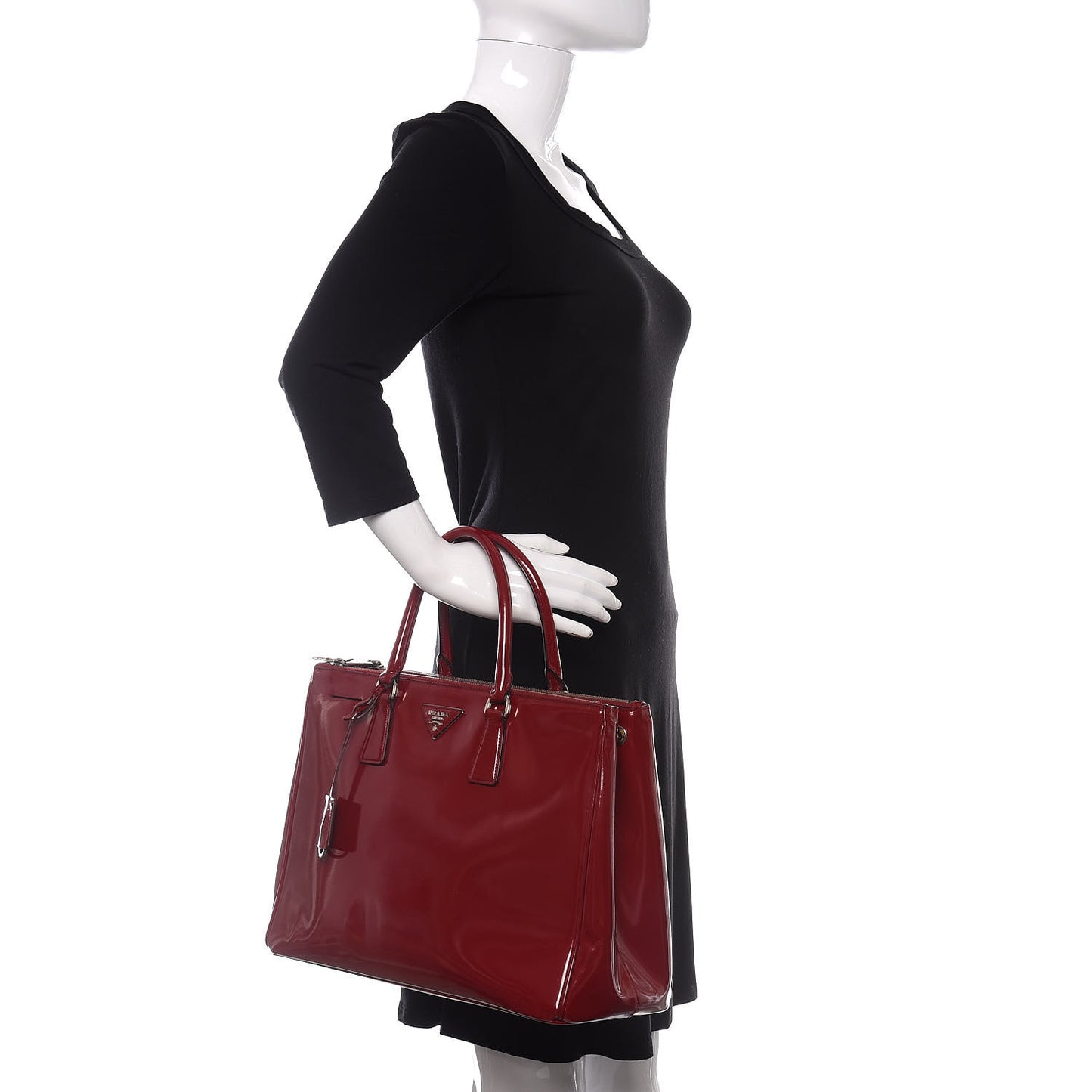 Spazzolato Large Double Zip Tote Scarlatto Rubino