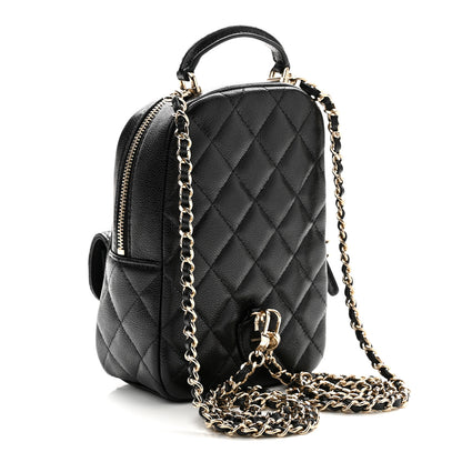 Chanel Caviar Quilted CC Mini Classic Backpack Black 2 of 10