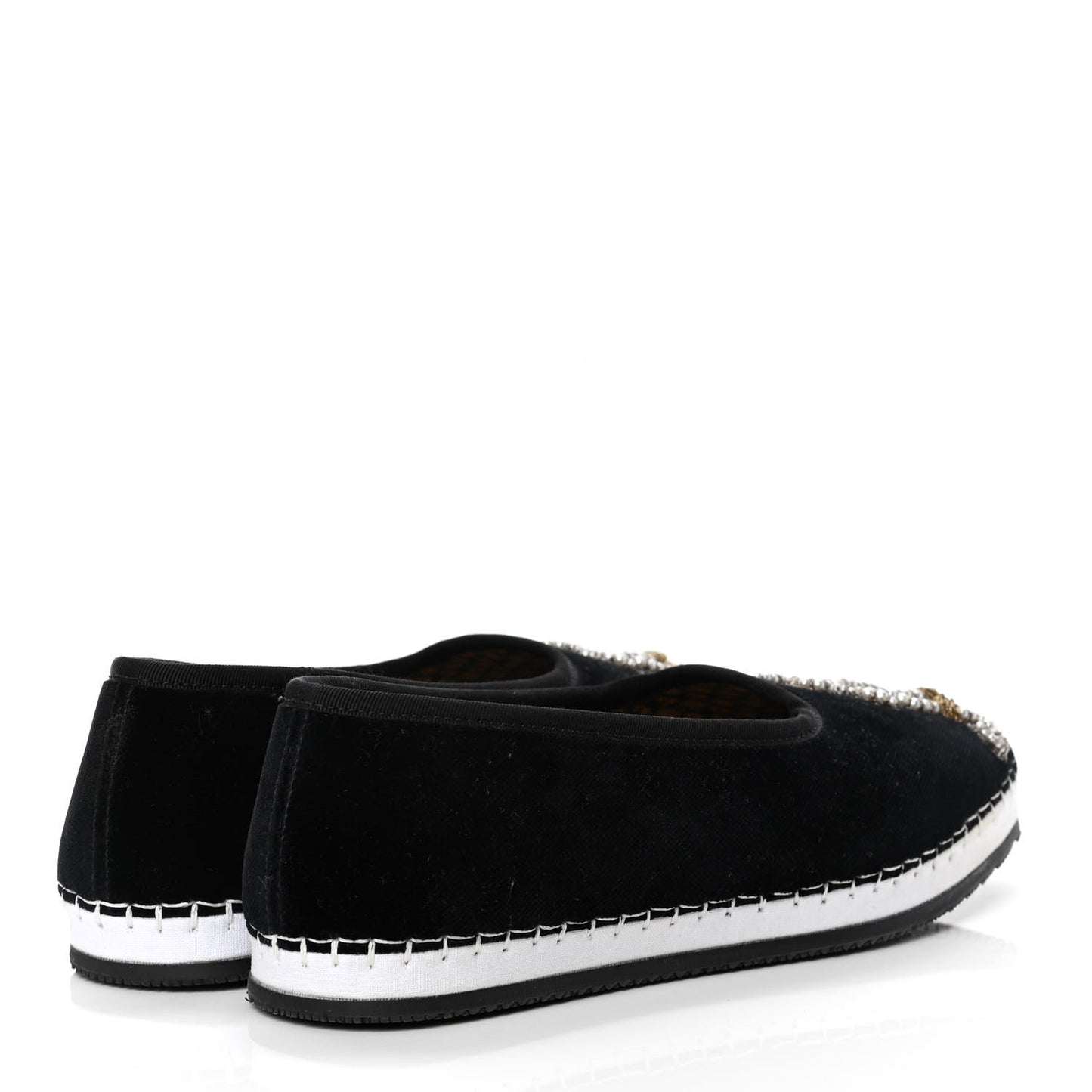 Velluto Marmara Pearl Embellished Womens Loafers 35 Black