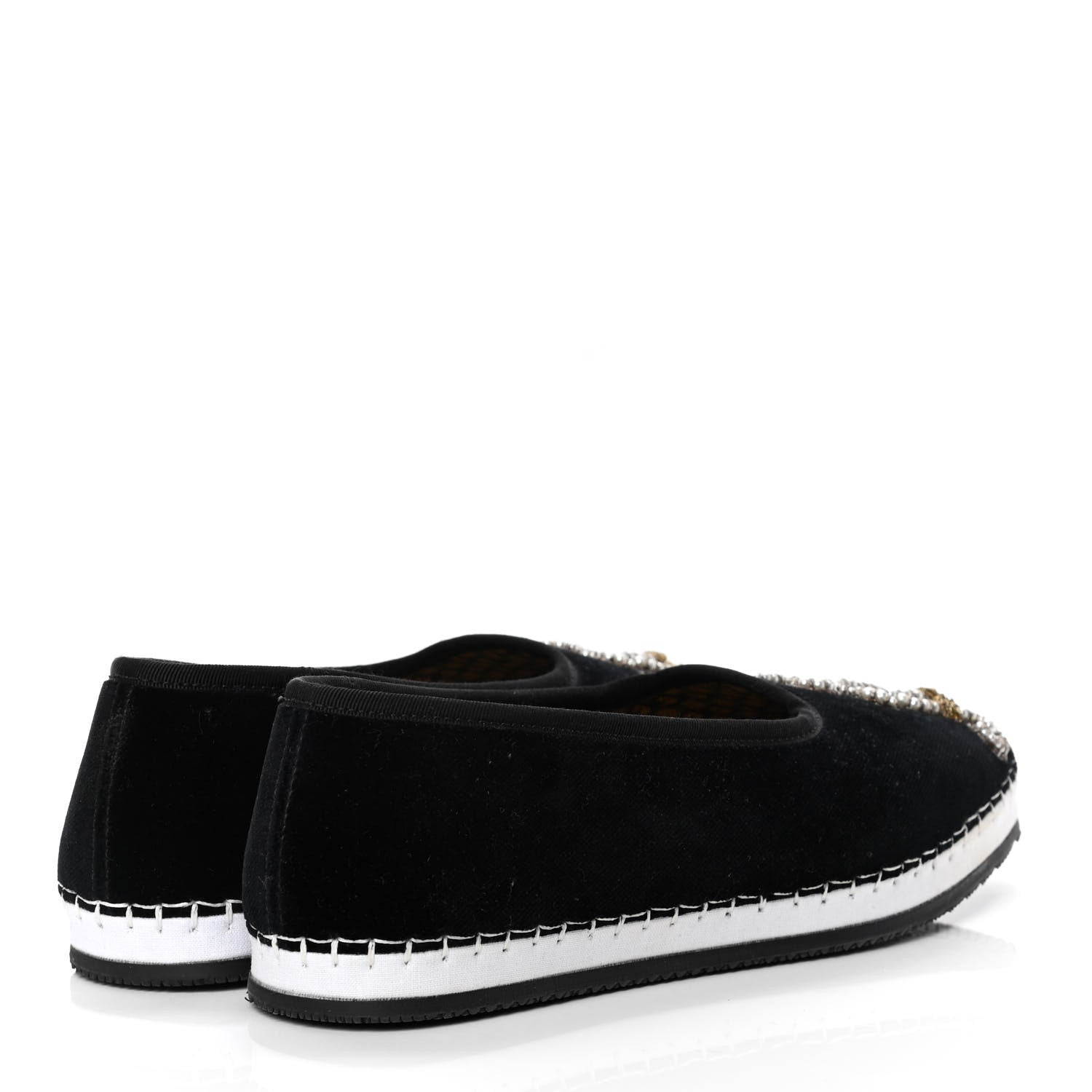 Gucci Velluto Marmara Pearl Embellished Womens Loafers 35 Black 3 of 4