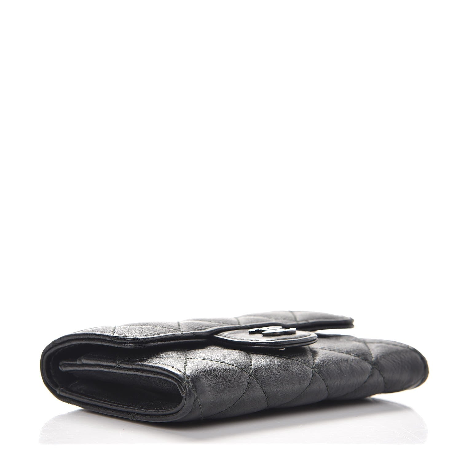 Chanel Crumpled Calfskin Quilted Card Holder So Black 4 of 9