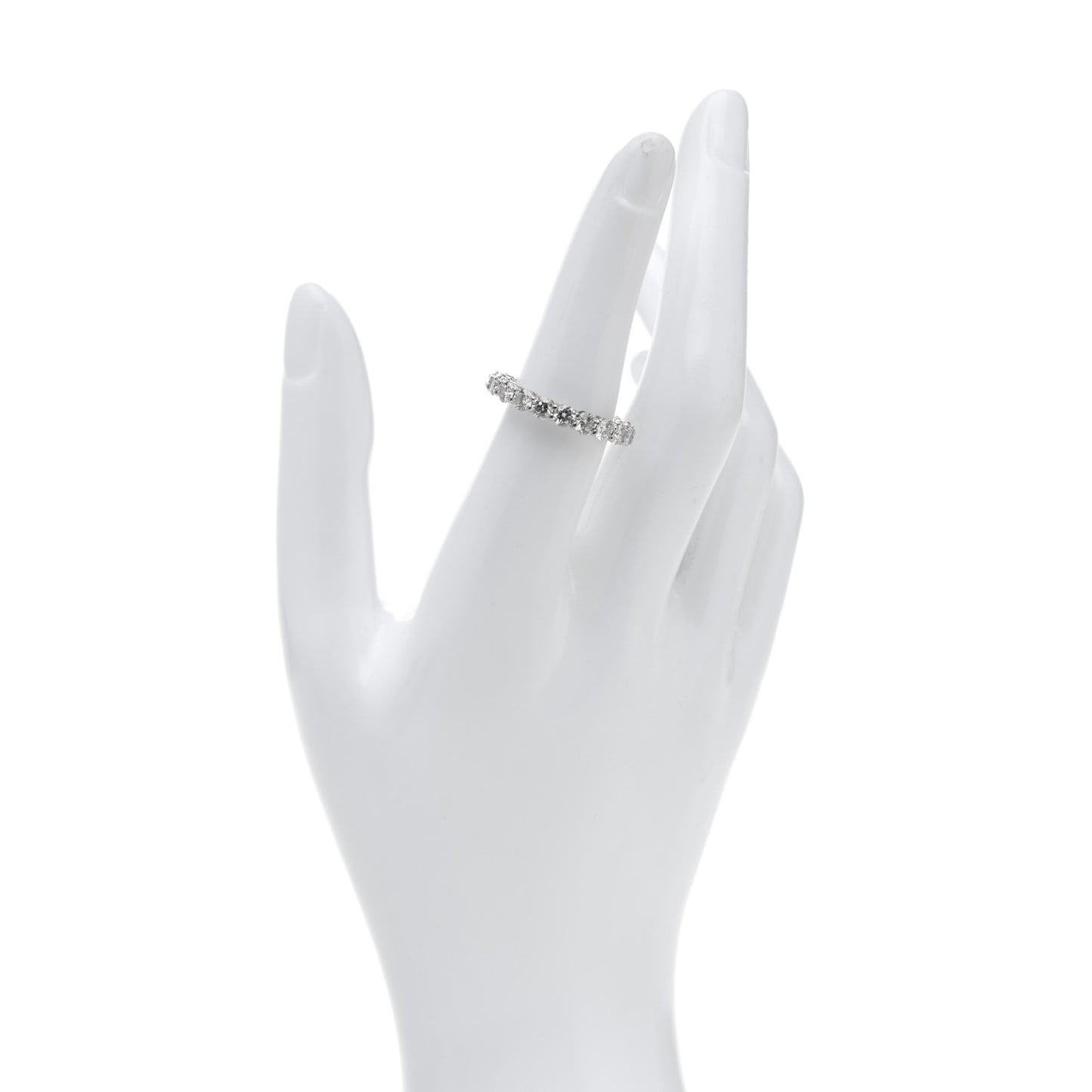 Platinum Diamond 3.7mm Embrace Eternity Band Ring 53 6.5