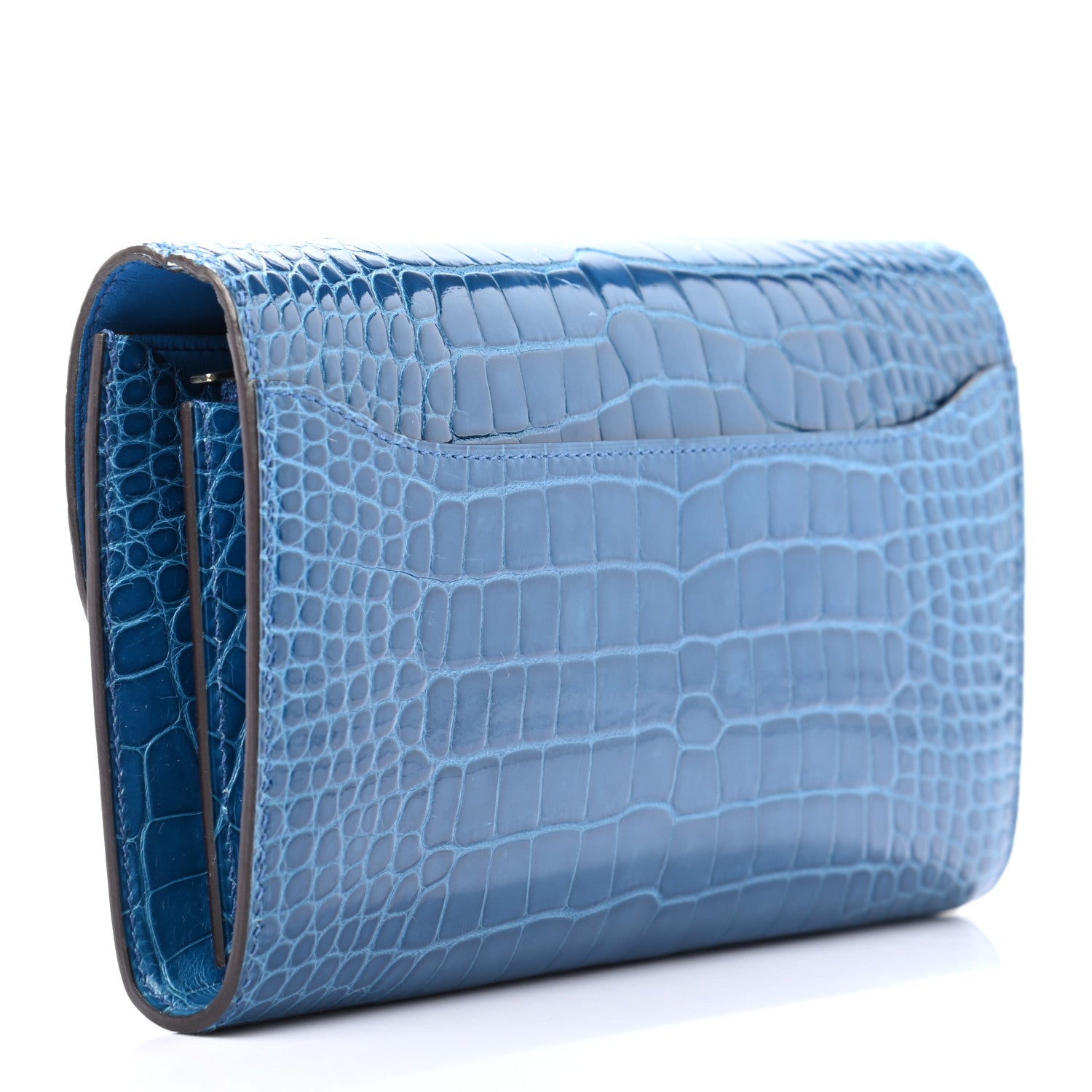 Hermes Shiny Alligator Constance Wallet Mykonos 3 of 9
