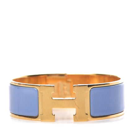 Hermes Enamel Wide Clic Clac H Bracelet GM Lilac 1 of 5