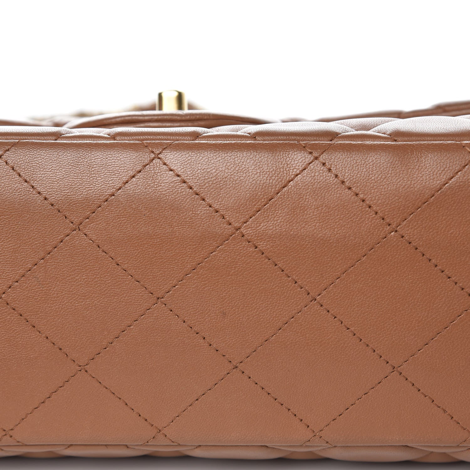 Chanel Lambskin Quilted Maxi Single Flap Dark Beige 11 of 17