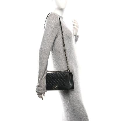 Chanel Caviar Quilted Medium Boy Flap Black 2 of 10