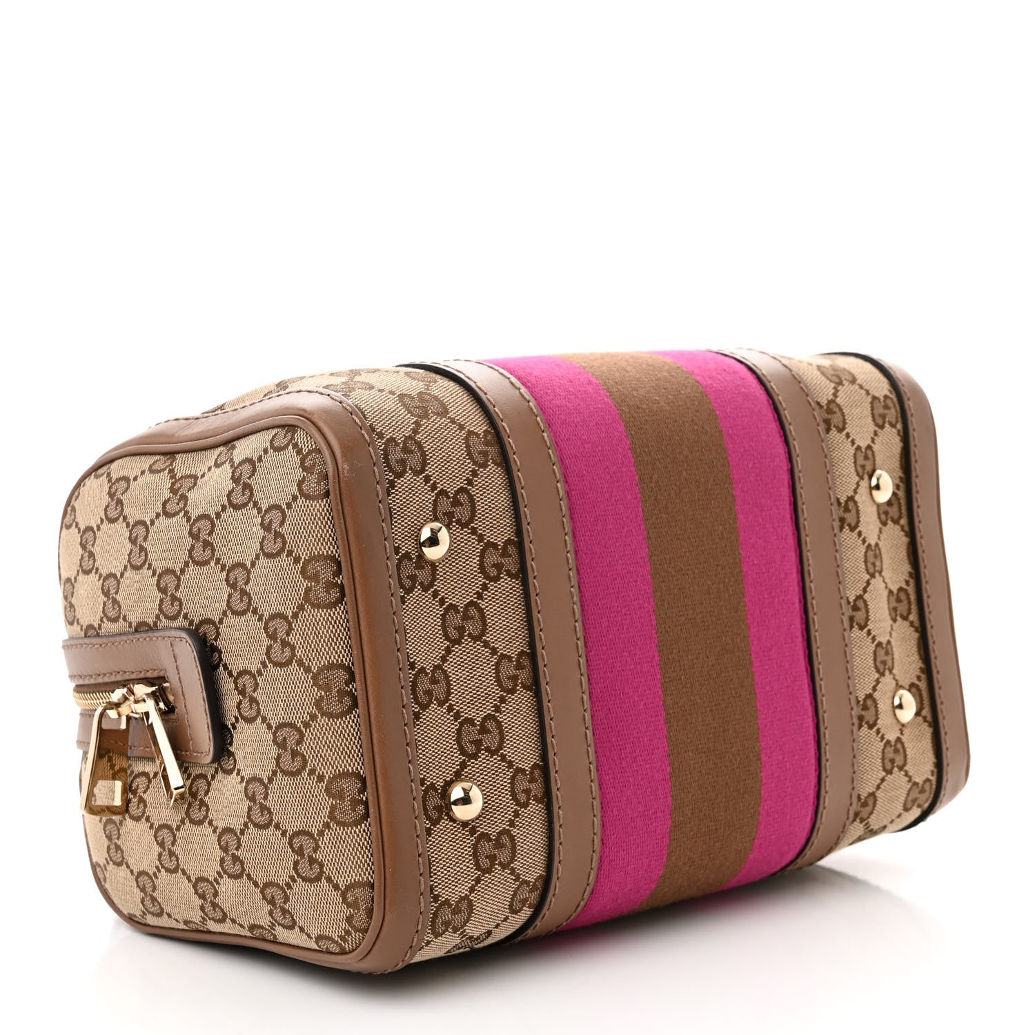 Gucci Monogram Vintage Web Small Boston Maple Brown 4 of 11