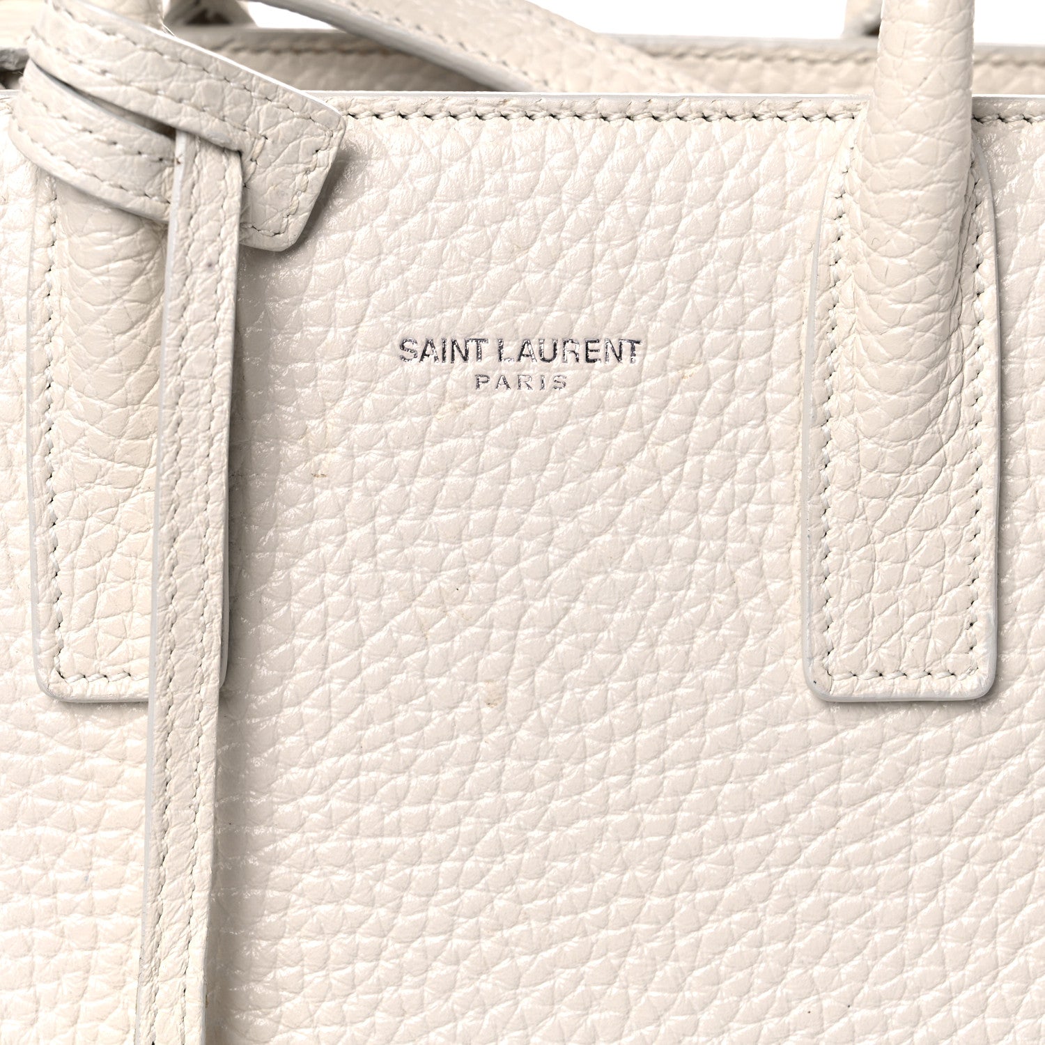 Saint Laurent Grained Calfskin Nano Sac de Jour Dove White 8 of 15