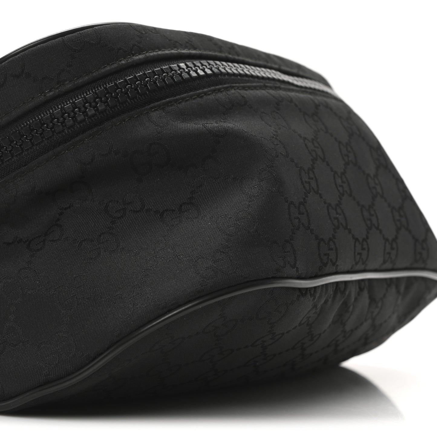 Nylon Monogram Fanny Pack Belt Bag Black