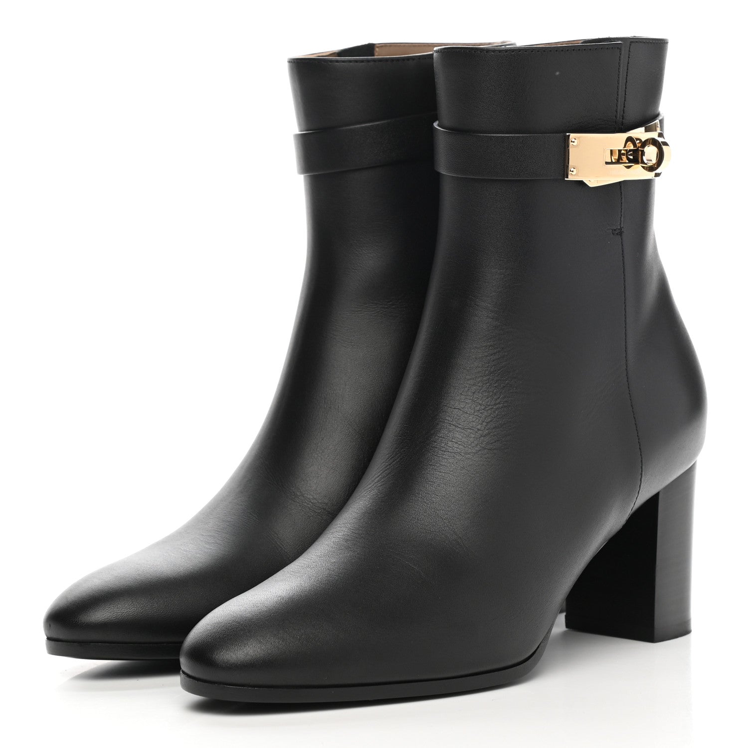Hermes Calfskin Saint Germain Ankle Boots 36 Black 3 of 9
