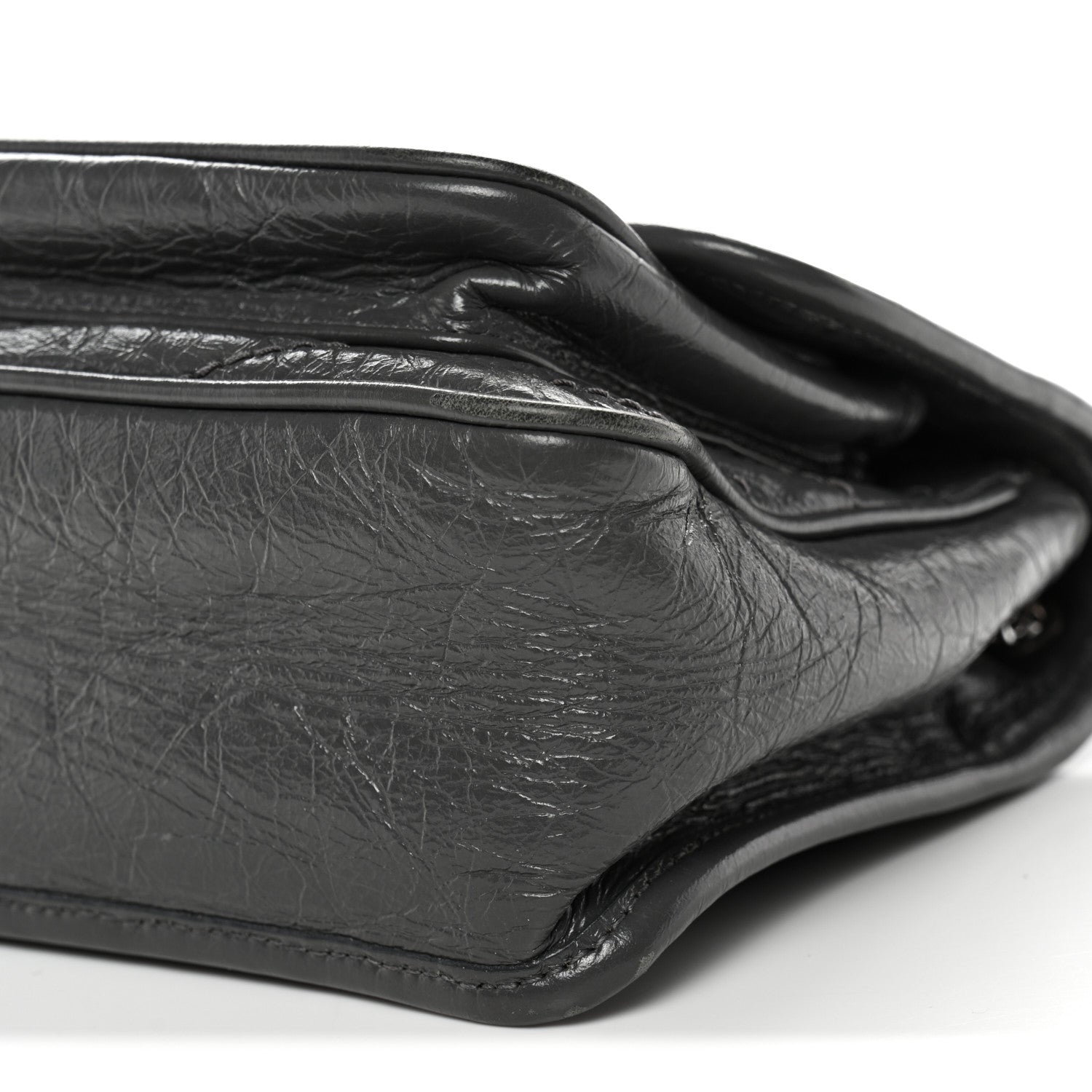Saint Laurent Crinkled Calfskin Matelasse Monogram Baby Niki Chain Satchel Storm 10 of 13