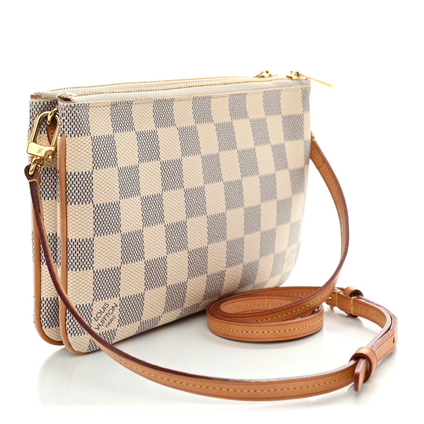 Damier Azur Double Zip Pochette