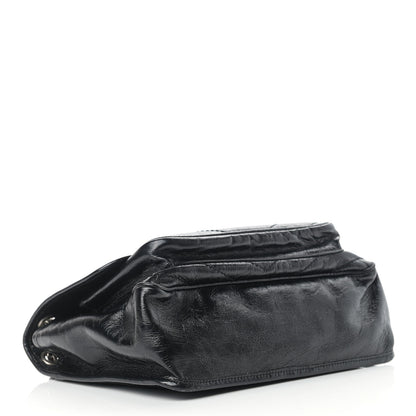 Saint Laurent Crinkled Calfskin Matelasse Monogram Medium Niki Chain Satchel Black 4 of 10