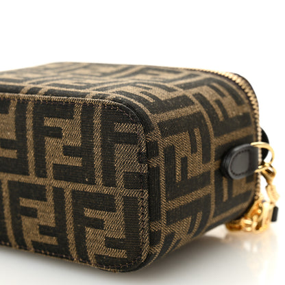 Fendi Vitello Grace Jacquard FF MIni Vanity Bag Tobacco Brown 10 of 10