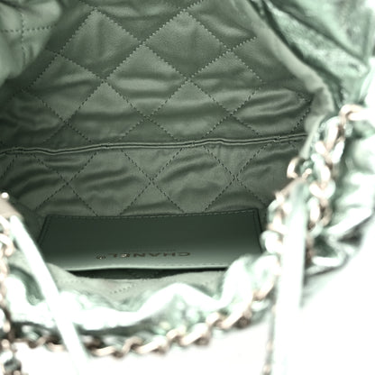 Chanel Metallic Calfskin Quilted Mini Chanel 22 Green 5 of 10