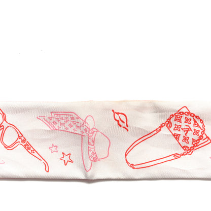 Louis Vuitton Silk Monogram Essentials LV BB Bandeau Pink Red 4 of 5