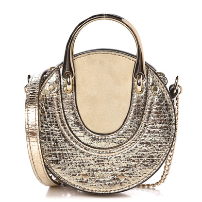 Chloe Metallic Calfskin Suede Mini Pixie Bag Gold 1 of 6