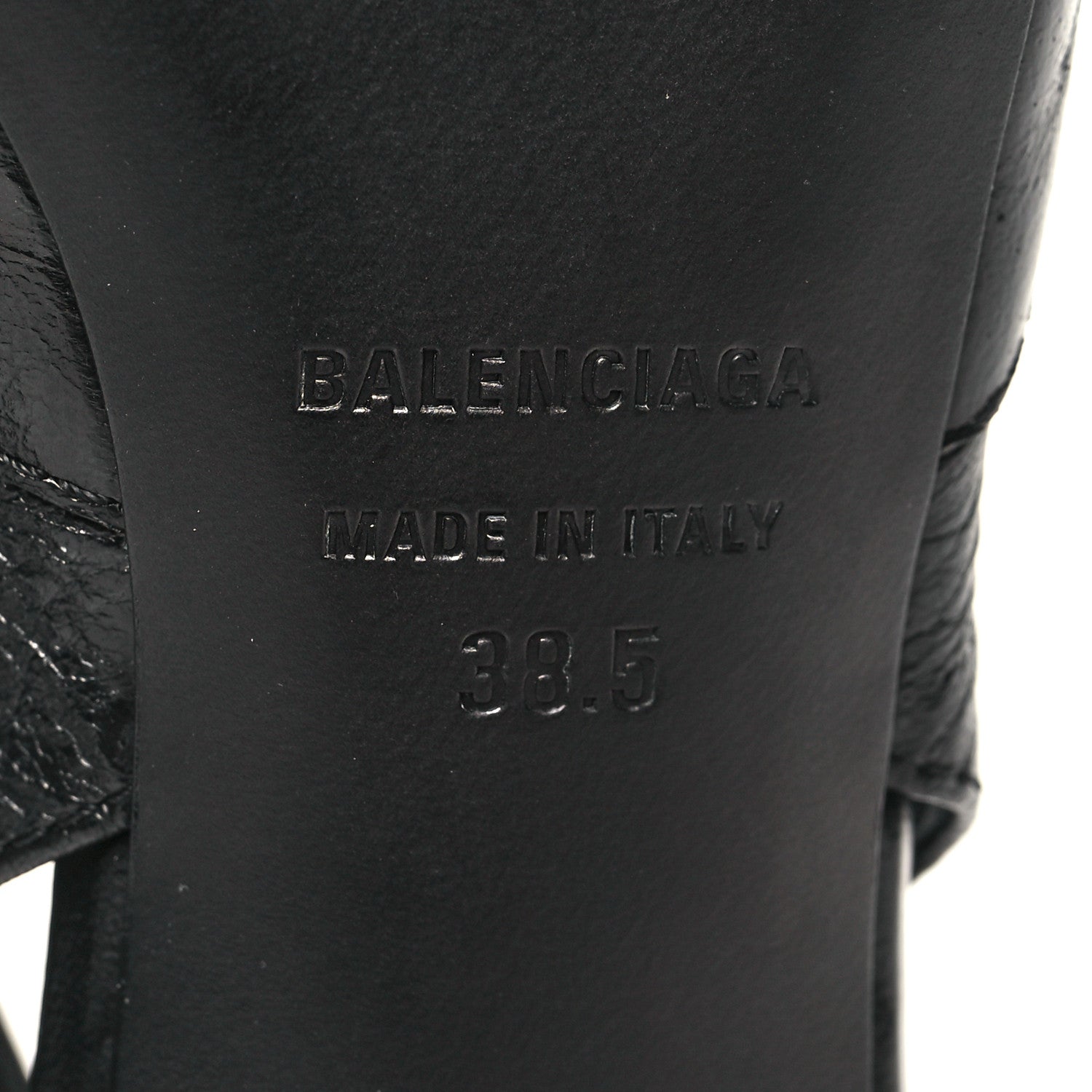 Balenciaga Agneau Arena Cagole 70mm Slingback Pumps 38.5 Black 7 of 10