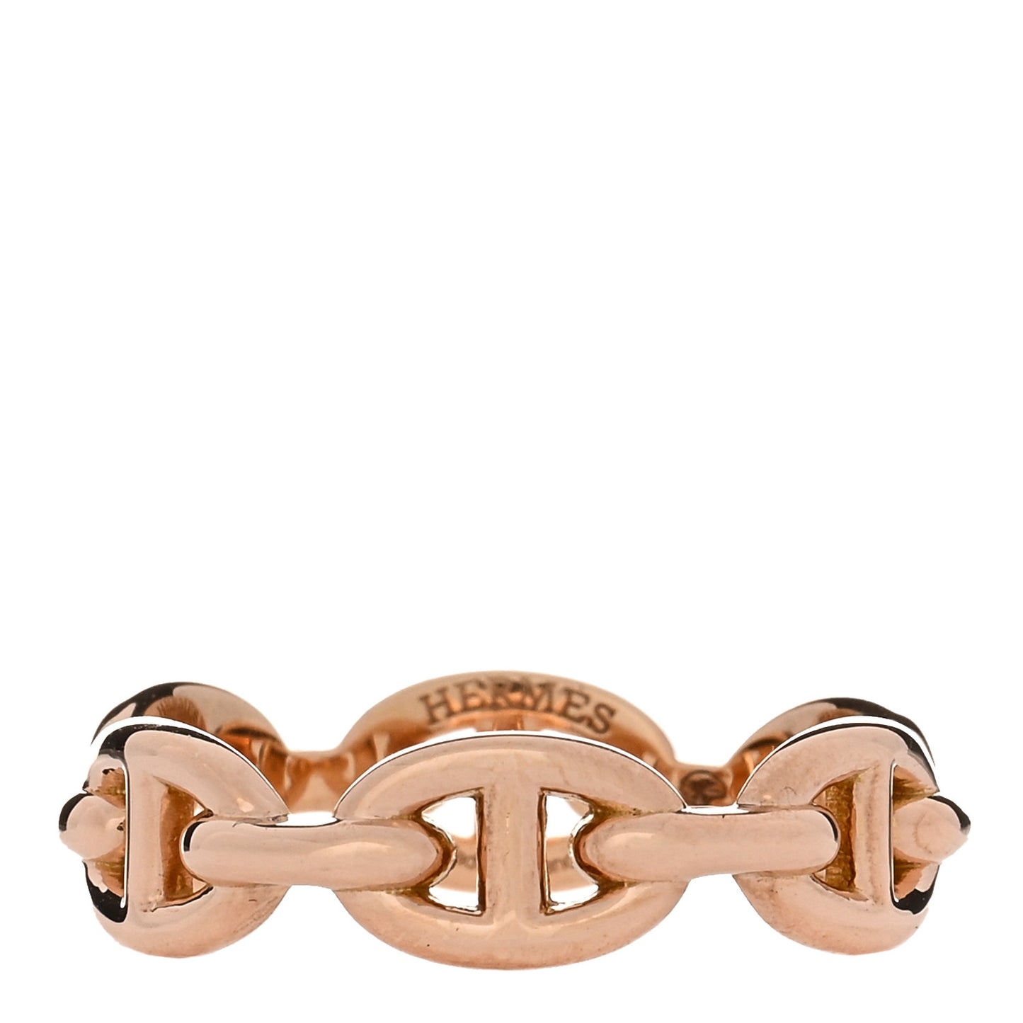 18K Rose Gold PM Chaine d'Ancre Enchainee Ring 58 8.25