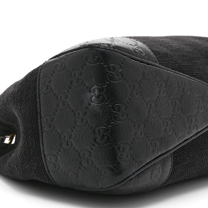 Gucci Canvas Guccissima Hobo Black 10 of 12