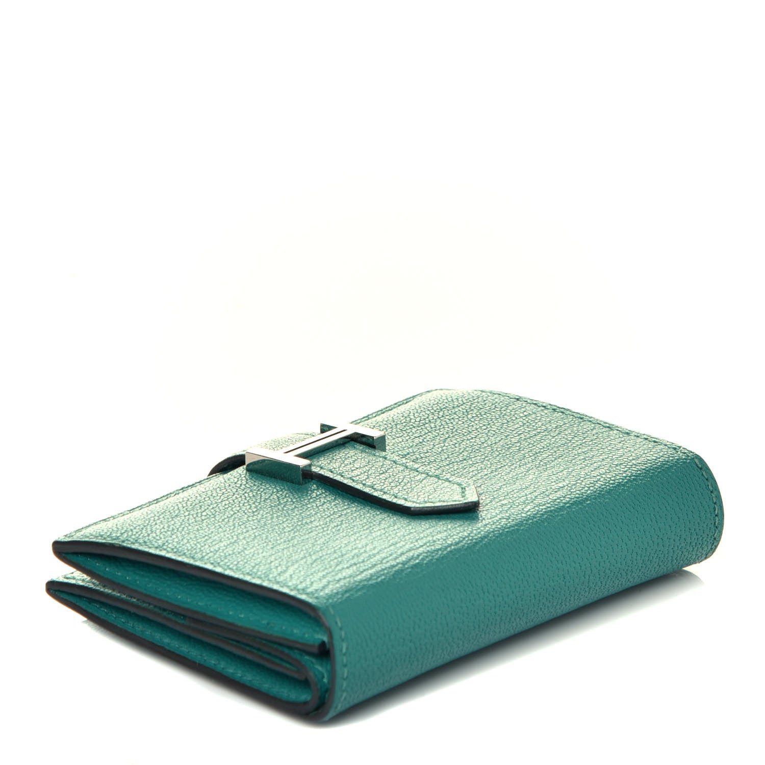 Hermes Chevre Mysore Mini Bearn Wallet Vert Verone 4 of 8