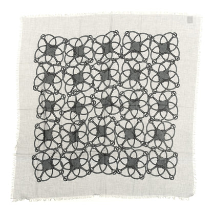 Gucci Modal Wool Hildash Square Shawl Zinc Medium Grey 1 of 3