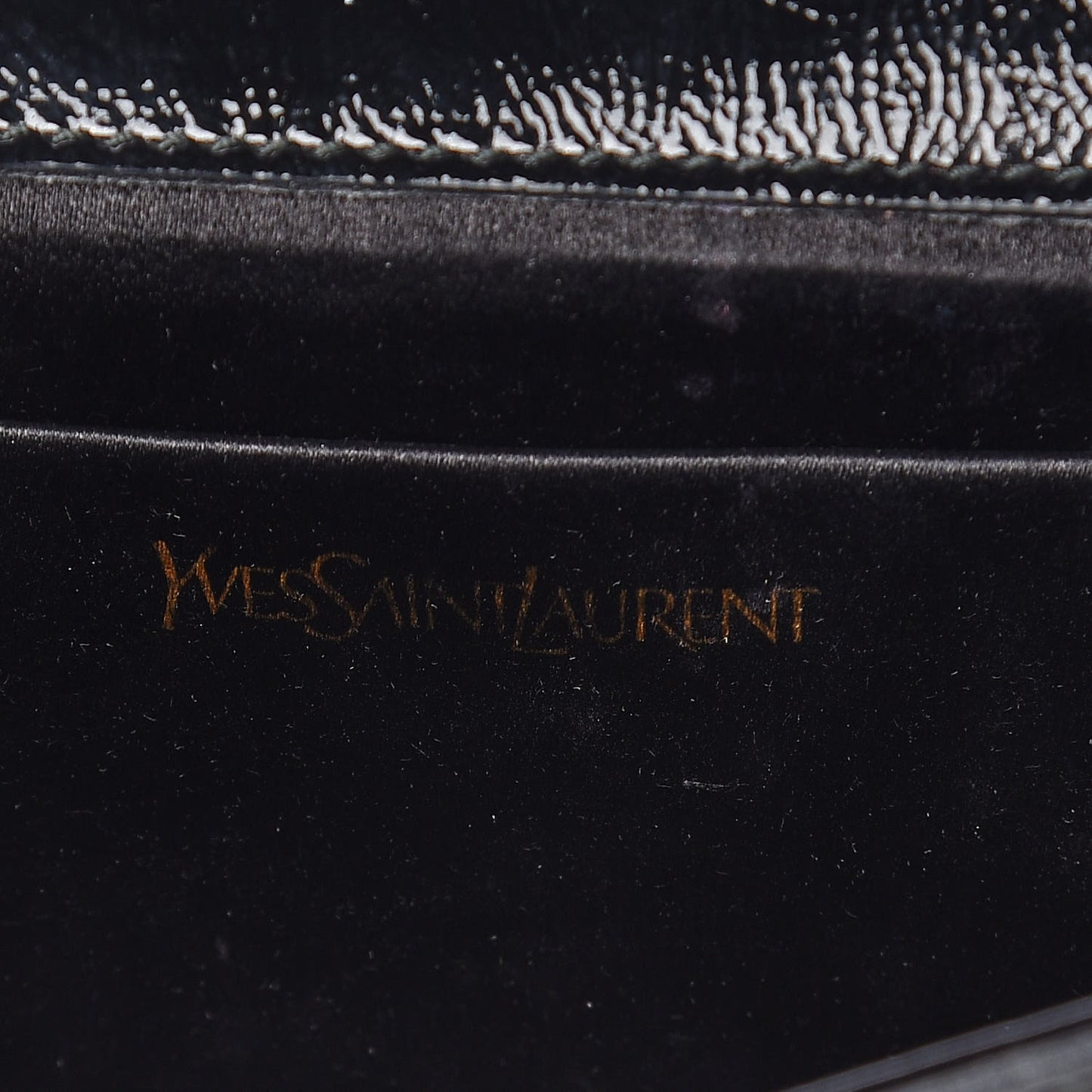 Textured Patent Monogram Small Belle De Jour Clutch Black