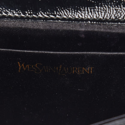 Saint Laurent Textured Patent Monogram Small Belle De Jour Clutch Black 6 of 6